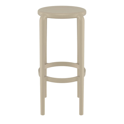 Fairview | Coastal Indoor Outdoor Fibreglass Bar Stools | Set Of 4 | Taupe