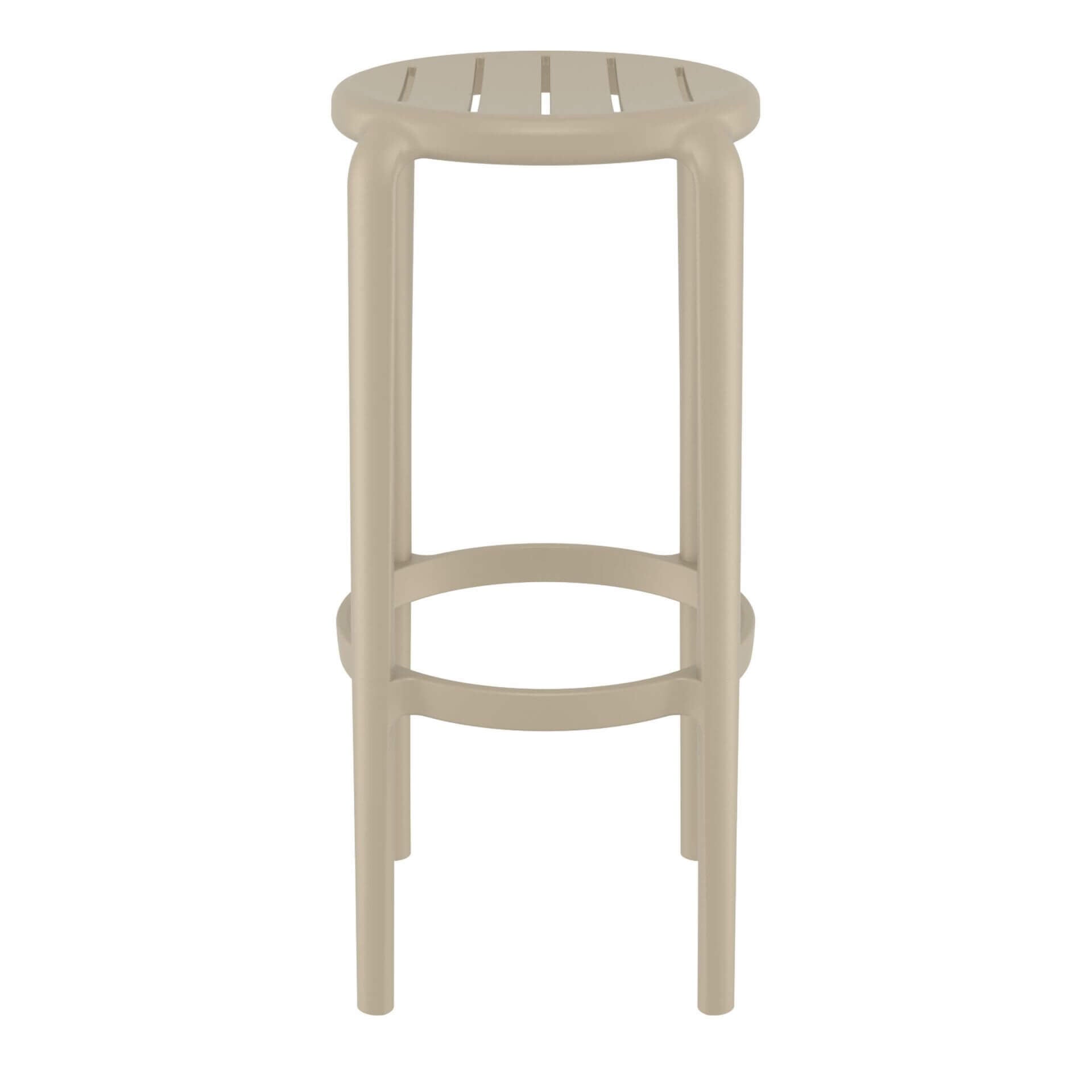 Fairview | Coastal Indoor Outdoor Fibreglass Bar Stools | Set Of 4 | Taupe