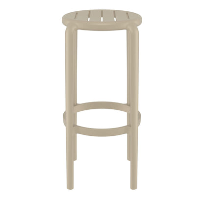 Fairview | Coastal Indoor Outdoor Fibreglass Bar Stools | Set Of 4 | Taupe