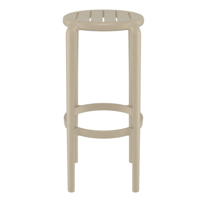 Fairview | Coastal Indoor Outdoor Fibreglass Bar Stools | Set Of 4 | Taupe