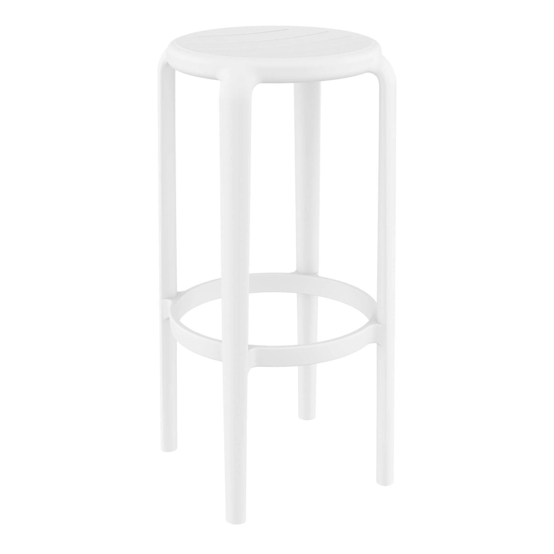 Fairview | Coastal Indoor Outdoor Fibreglass Bar Stools | Set Of 4 | White