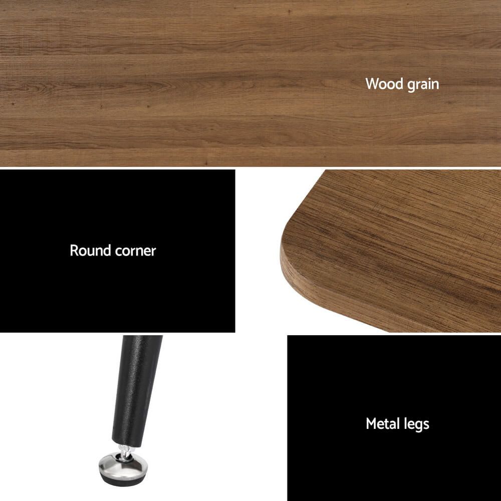 Fallon | Industrial Natural 4 Seater 120cm Rectangular Wooden Dining Table | Natural