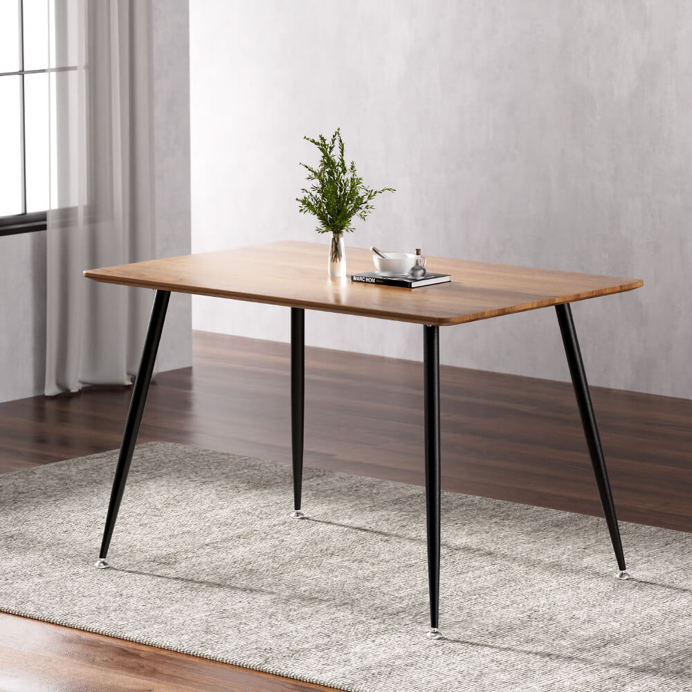 Fallon | Industrial Natural 4 Seater 120cm Rectangular Wooden Dining Table | Natural