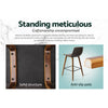 Felix | Modern Wooden Brown PU Leather Bar Stools | Set Of 2