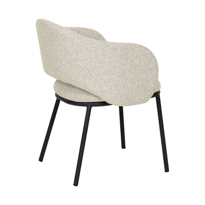 Fieldstone | Clay Grey Coastal Modern Dining Chairs With Arms | Black
