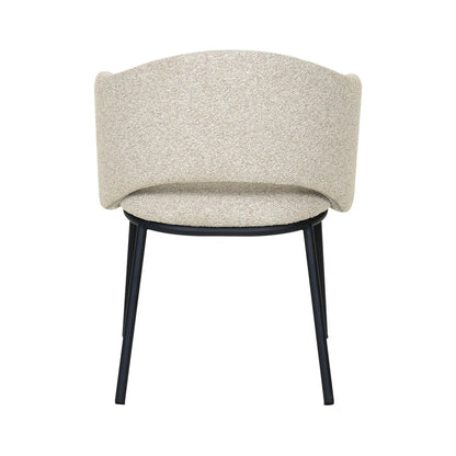 Fieldstone | Clay Grey Coastal Modern Dining Chairs With Arms | Black