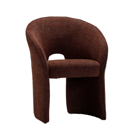 Fortitude | Modern Moss Brown Wooden Dining Chairs With Arms | Brown