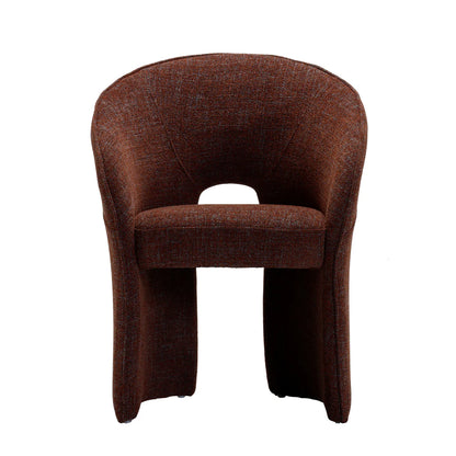 Fortitude | Modern Moss Brown Wooden Dining Chairs With Arms | Brown