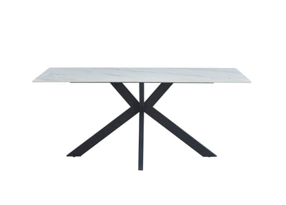 Fortitude | Scratch Resistant Matte Ceramic 6 Seater Dining Tables | White
