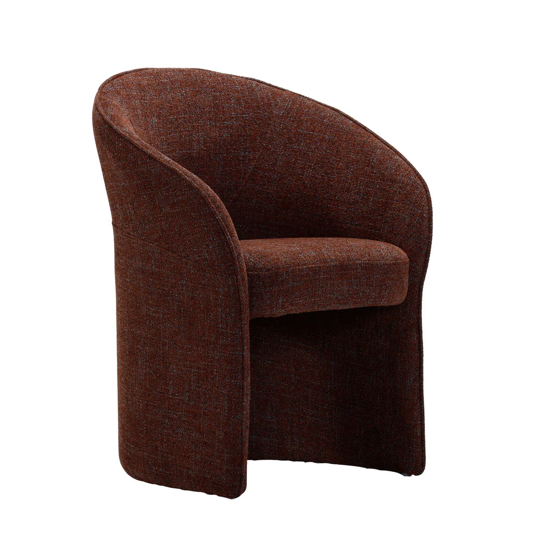 Fortitude | Modern Moss Brown Wooden Dining Chairs With Arms | Brown