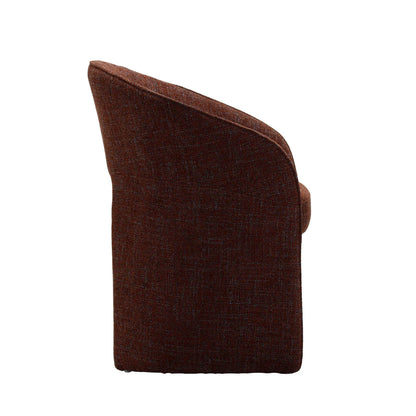 Fortitude | Modern Moss Brown Wooden Dining Chairs With Arms | Brown