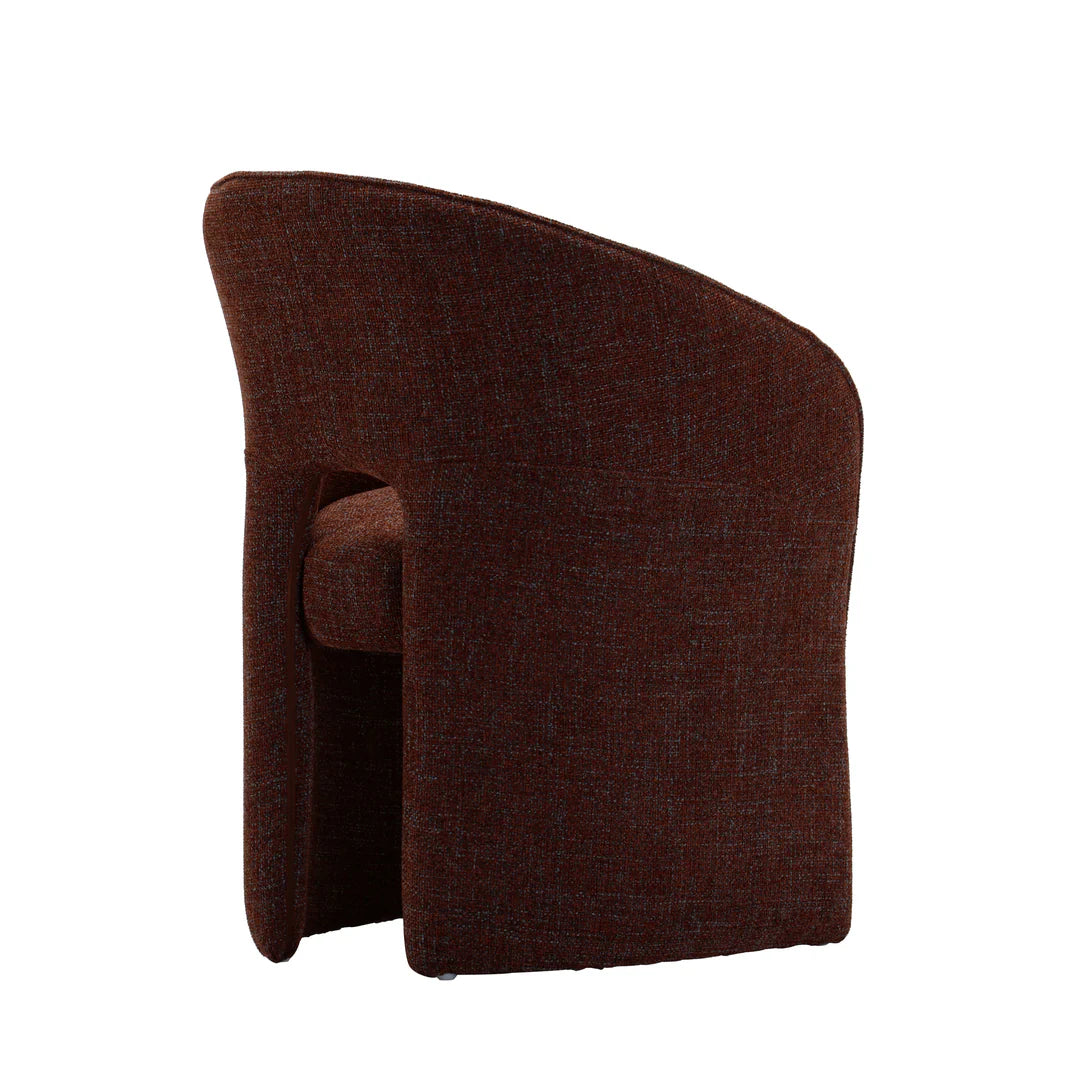 Fortitude | Modern Moss Brown Wooden Dining Chairs With Arms | Brown