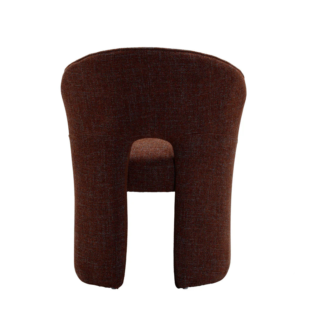 Fortitude | Modern Moss Brown Wooden Dining Chairs With Arms | Brown