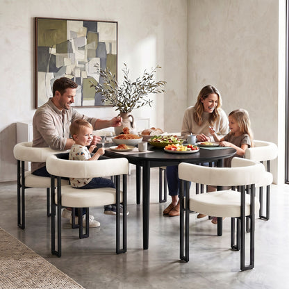 Frankland | Modern Green Black Beige Velvet Dining Chairs With Arms | Set Of 2 | Beige