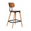 Fremont Version 1 | Country Industrial Wooden Bar Stools | Set Of 2
