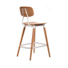 Fremont Version 1 | Country Industrial Wooden Bar Stools | Set Of 2