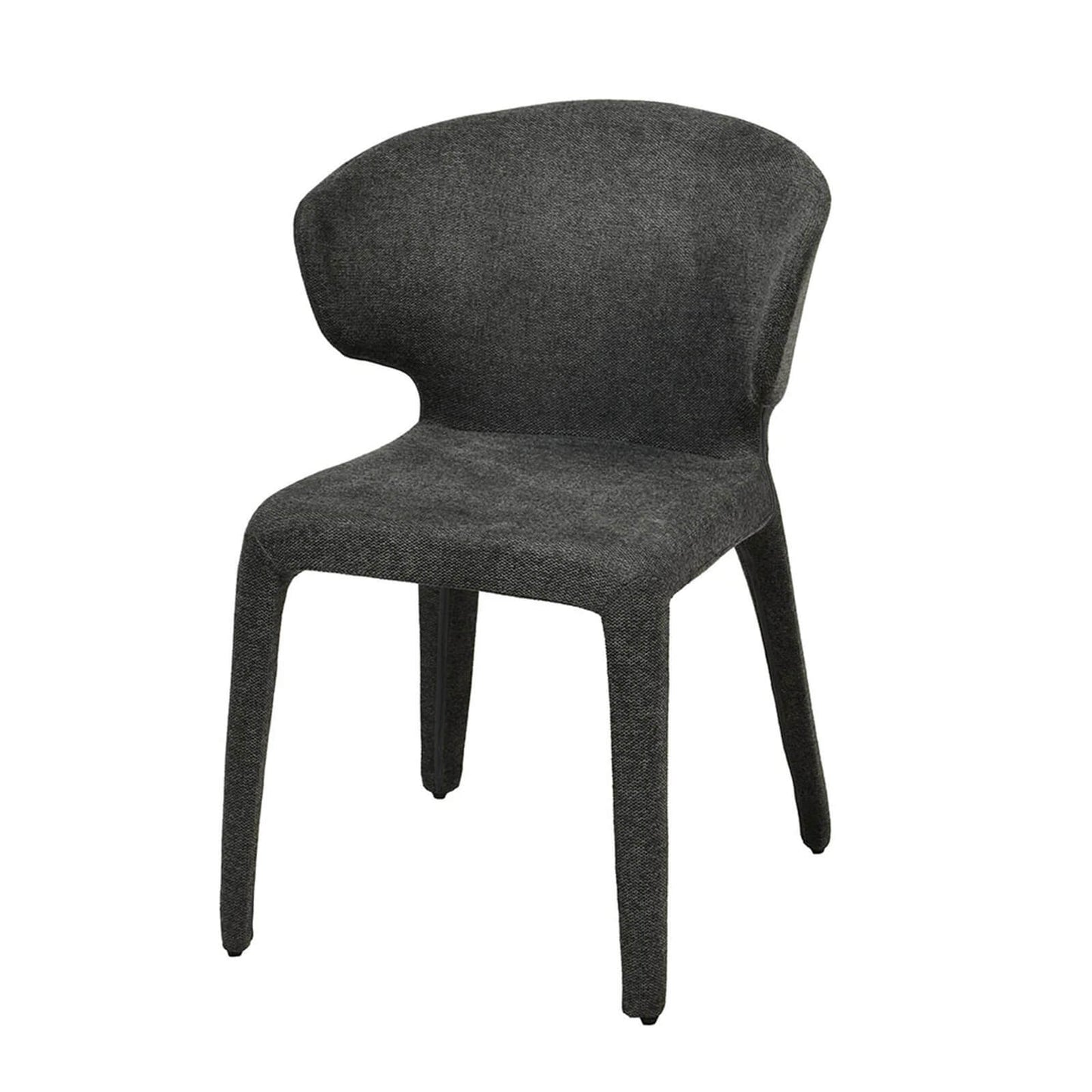 Glendale | Modern Fabric PU Leather Dining Chairs | Set Of 2 | Charcoal