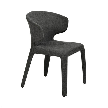 Glendale | Modern Fabric PU Leather Dining Chairs | Set Of 2 | Charcoal