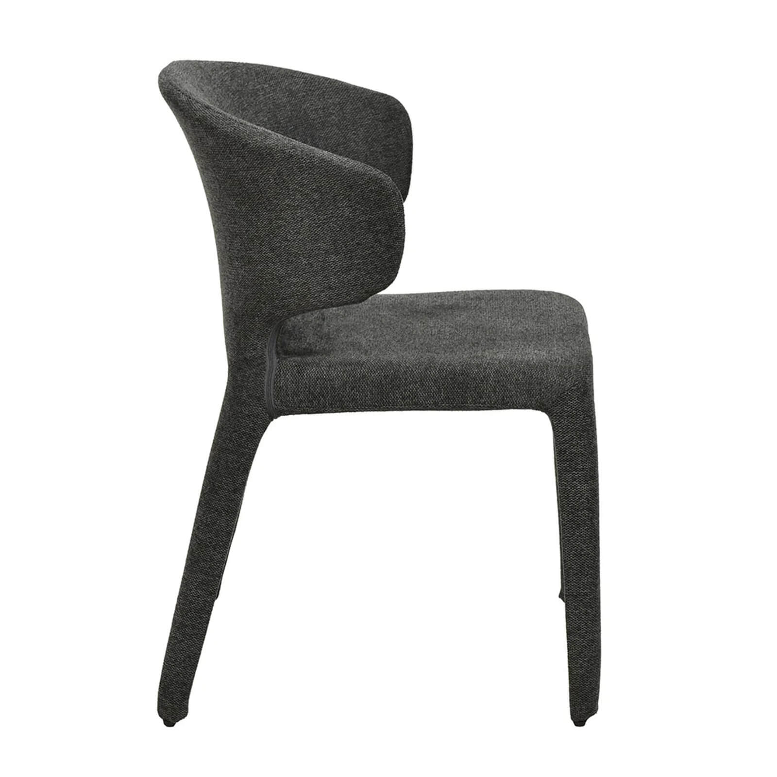 Glendale | Modern Fabric PU Leather Dining Chairs | Set Of 2 | Charcoal