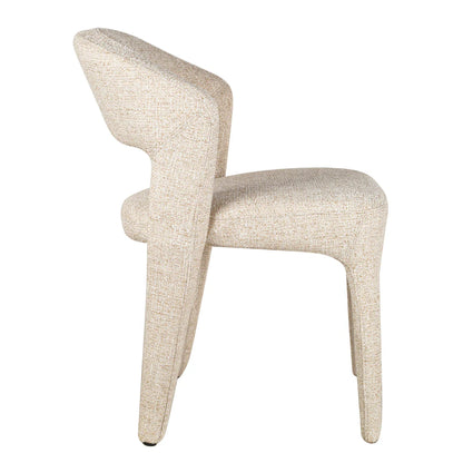 Gramercy | Coastal Modern Metal Beige Fabric Dining Chairs | Set Of 2 | Pale Beige