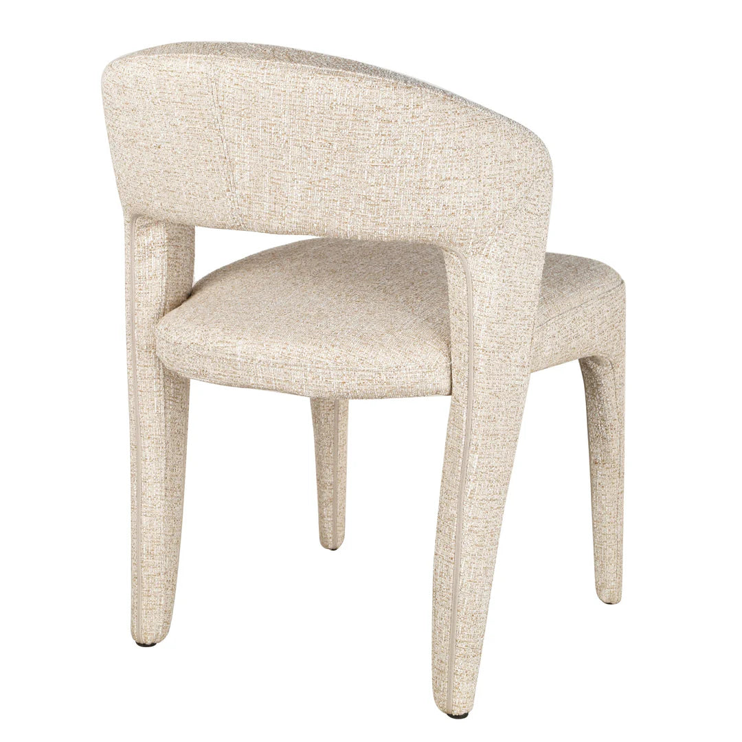 Gramercy | Coastal Modern Metal Beige Fabric Dining Chairs | Set Of 2 | Pale Beige