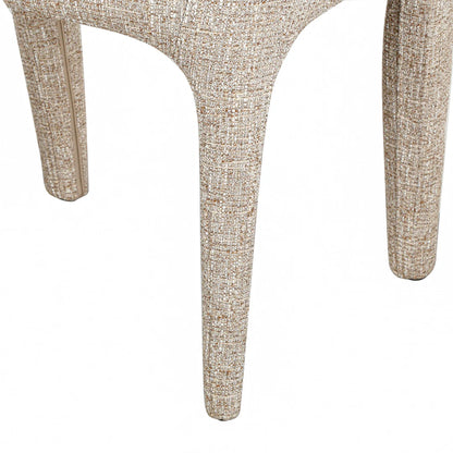 Gramercy | Coastal Modern Metal Beige Fabric Dining Chairs | Set Of 2 | Stone Beige