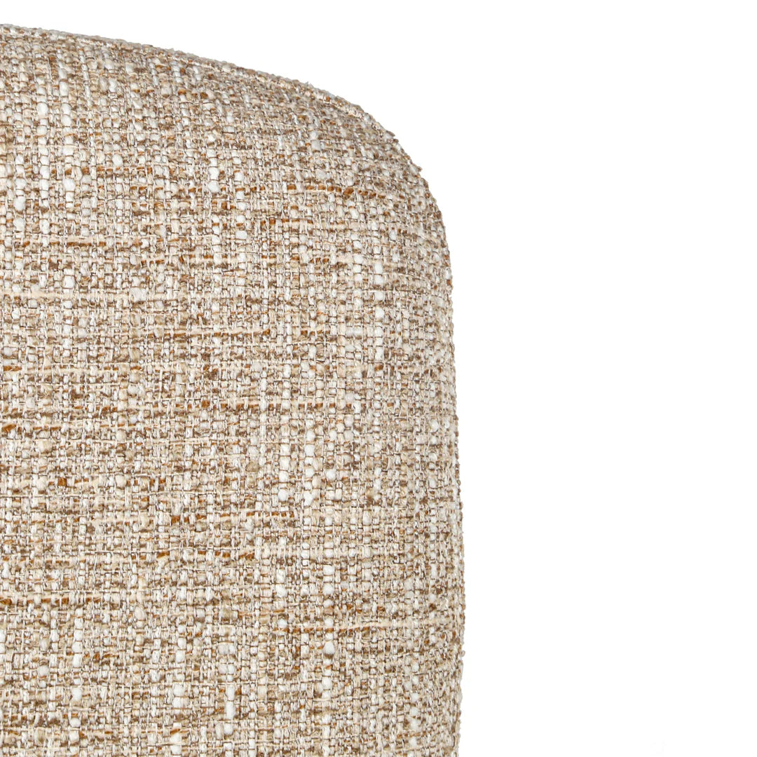 Gramercy | Coastal Modern Metal Beige Fabric Dining Chairs | Set Of 2 | Stone Beige