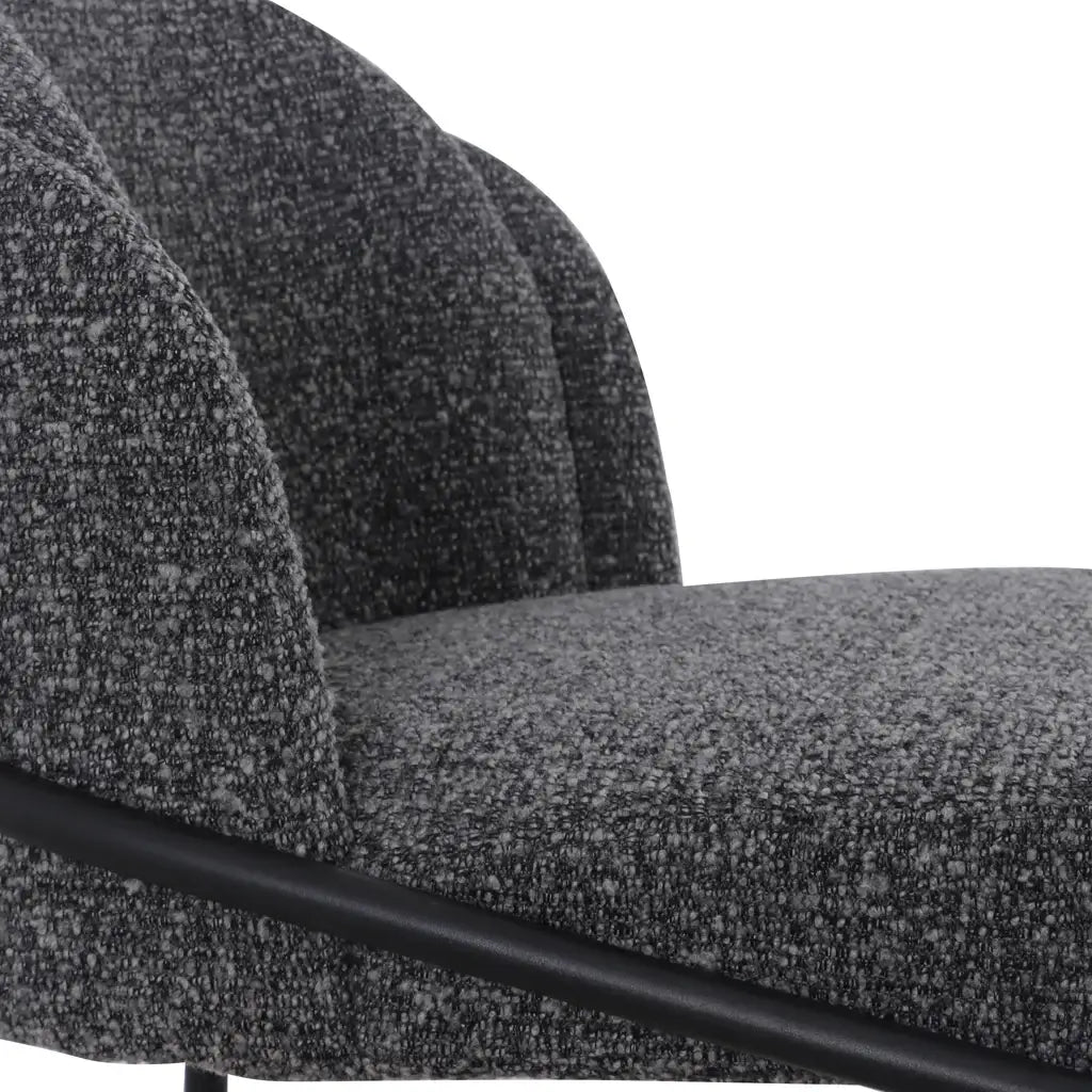 Gramercy | Modern Grey Boucle Fabric Bar Stools | Anthracite Grey
