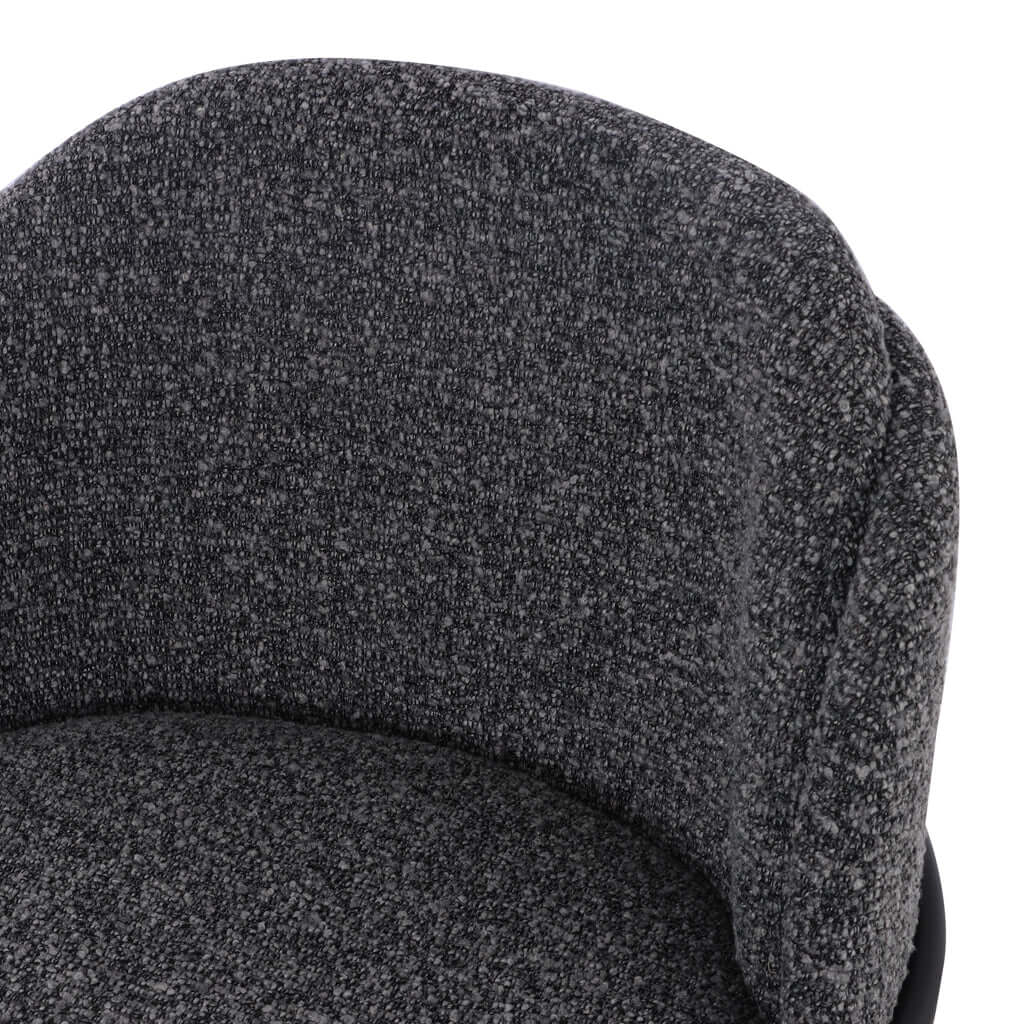 Gramercy | Modern Grey Boucle Fabric Bar Stools | Anthracite Grey