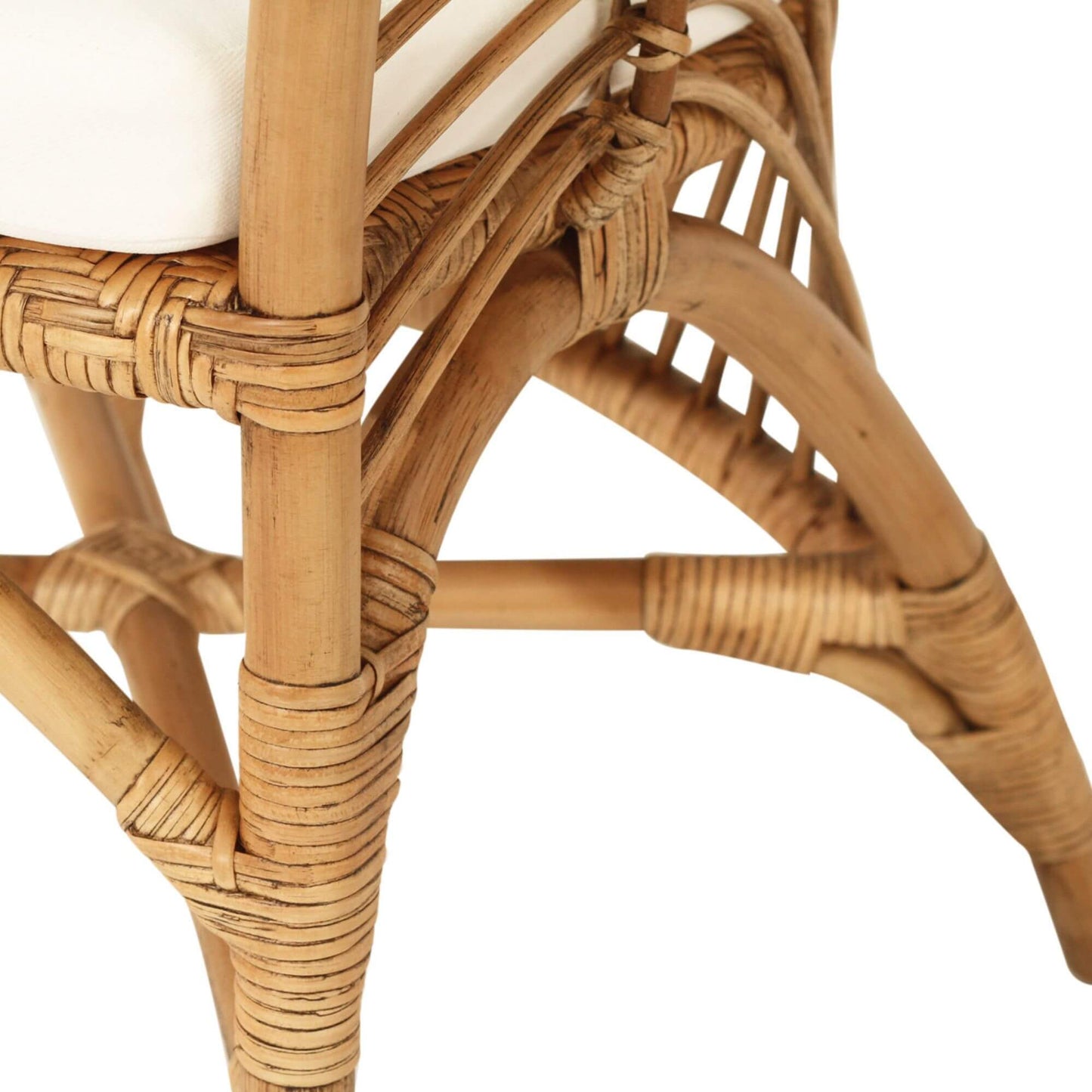 Granada | Coastal Natural Brown Rattan Dining Chair With Arms | Brown