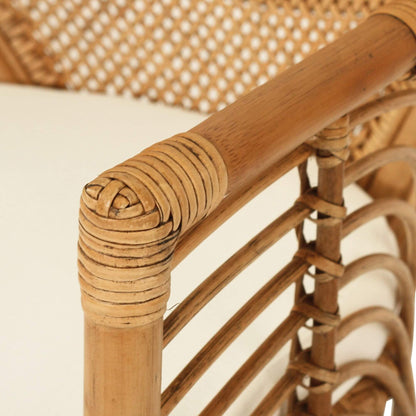 Granada | Coastal Natural Brown Rattan Dining Chair With Arms | Brown