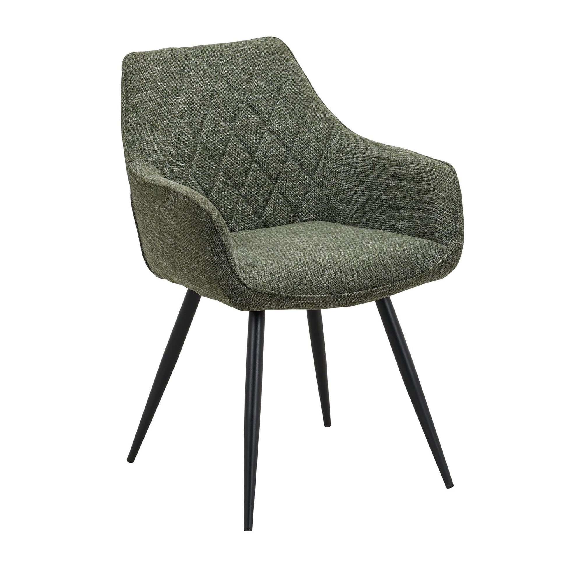 Granville | Modern Fabric PU Leather Dining Chairs With Arms | Set Of 2 | Pistachio