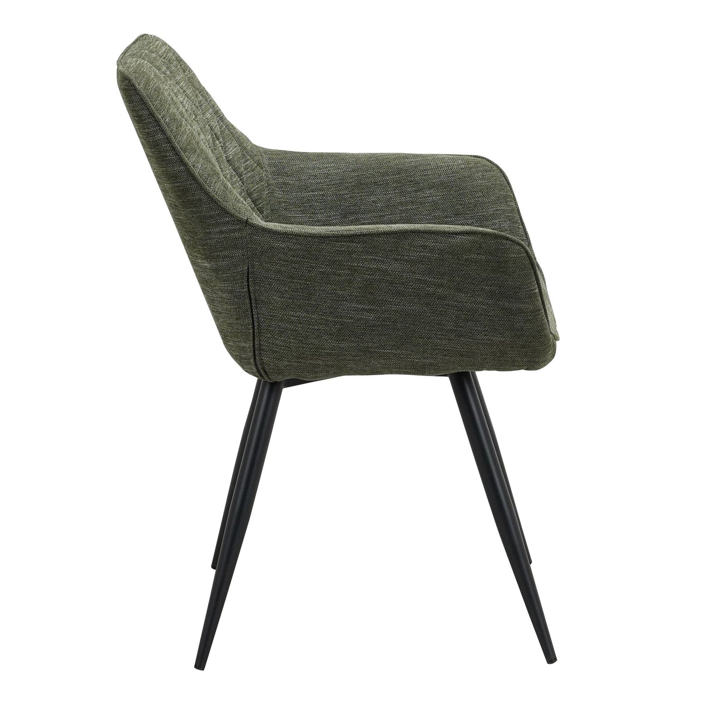 Granville | Modern Fabric PU Leather Dining Chairs With Arms | Set Of 2 | Pistachio