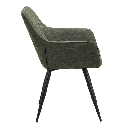 Granville | Modern Fabric PU Leather Dining Chairs With Arms | Set Of 2 | Pistachio