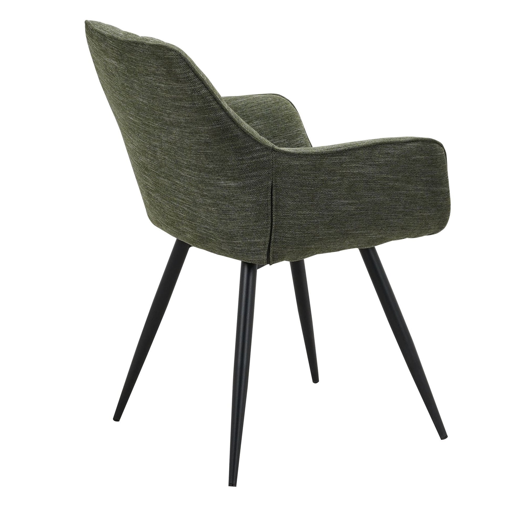 Granville | Modern Fabric PU Leather Dining Chairs With Arms | Set Of 2 | Pistachio