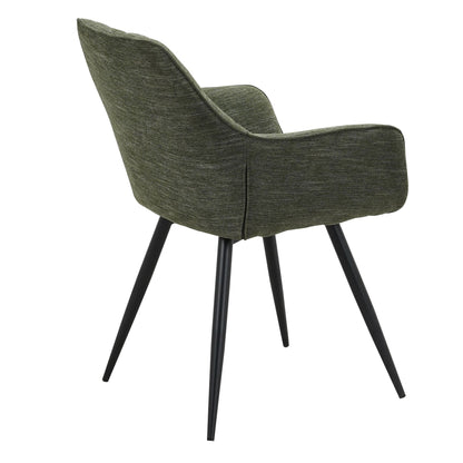 Granville | Modern Fabric PU Leather Dining Chairs With Arms | Set Of 2 | Pistachio