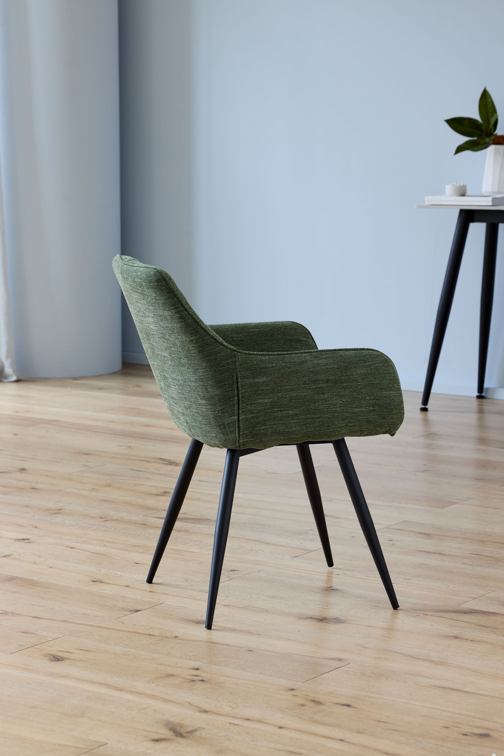Granville | Modern Fabric PU Leather Dining Chairs With Arms | Set Of 2 | Pistachio