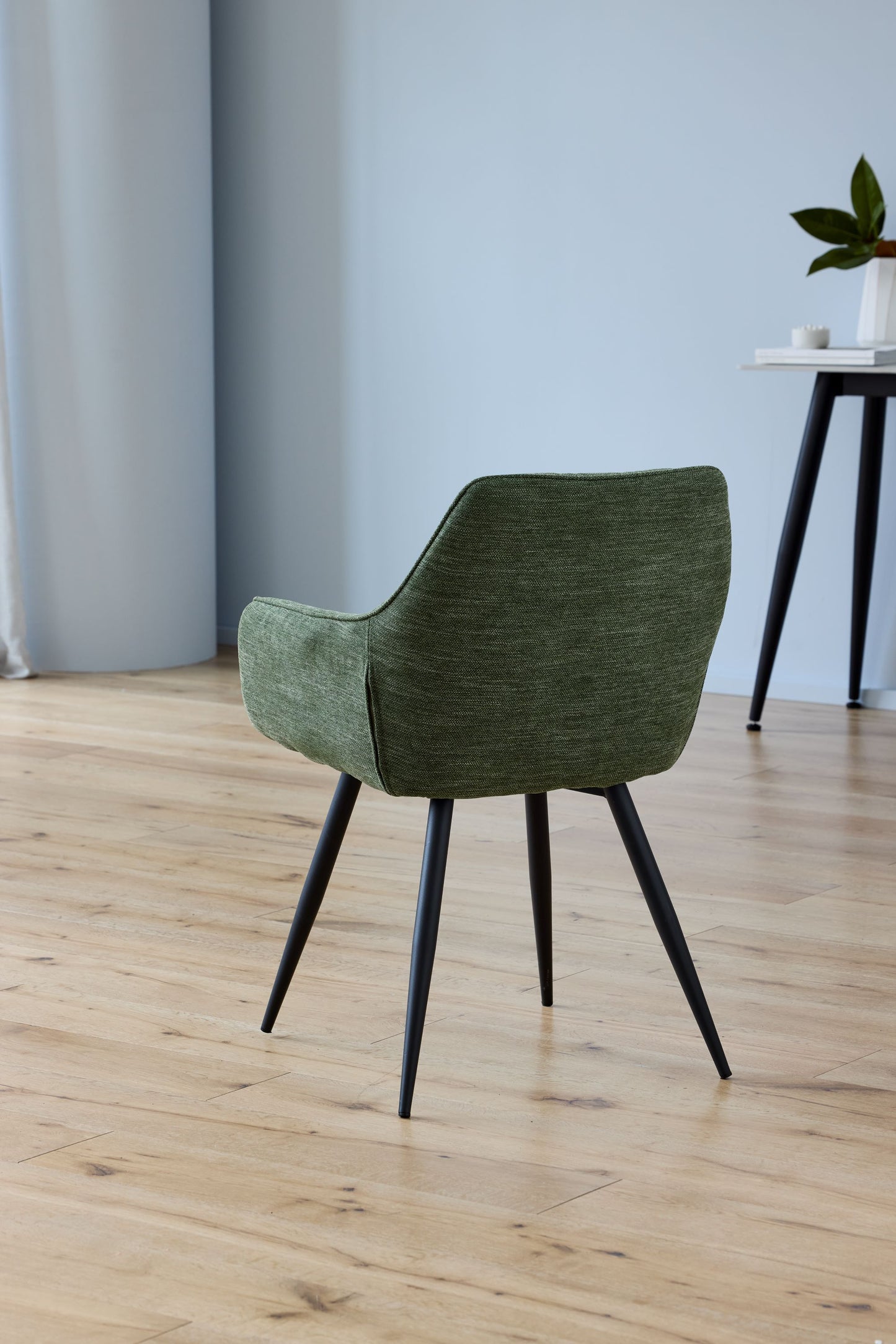 Granville | Modern Fabric PU Leather Dining Chairs With Arms | Set Of 2 | Pistachio