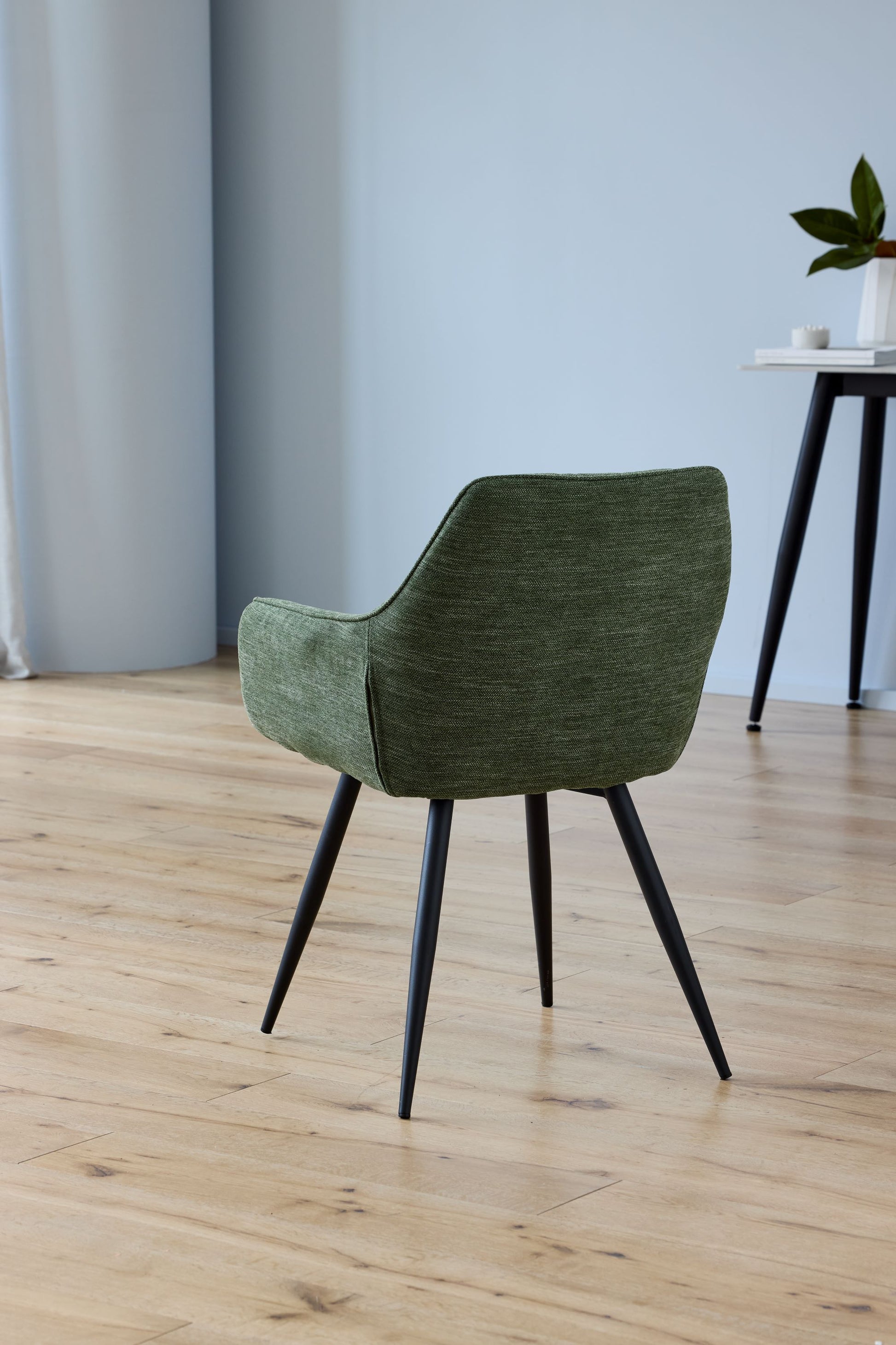Granville | Modern Fabric PU Leather Dining Chairs With Arms | Set Of 2 | Pistachio