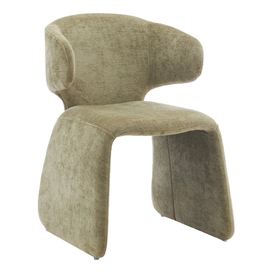 Greenbay | Modern Green Textured Fabric Wooden Dining Chairs | Set Of 2 | Green