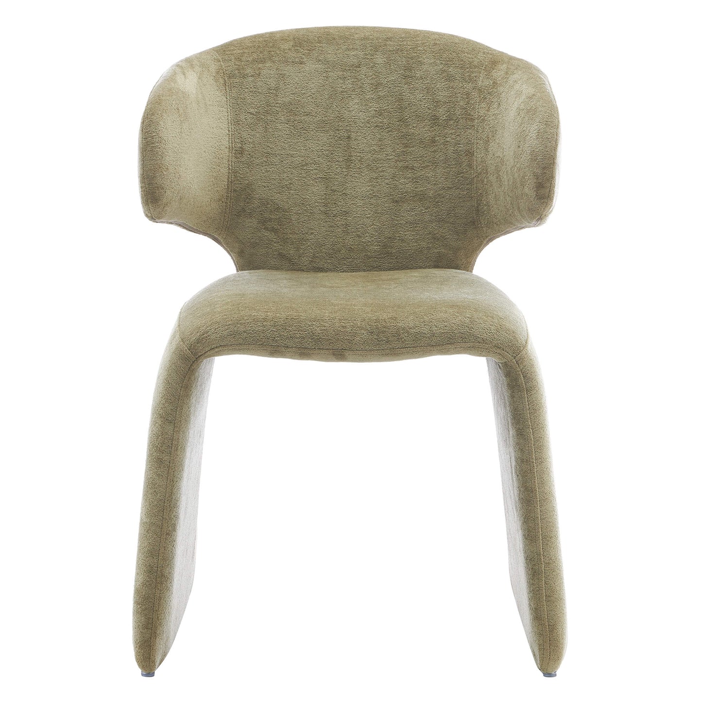 Greenbay | Modern Green Textured Fabric Wooden Dining Chairs | Set Of 2 | Green