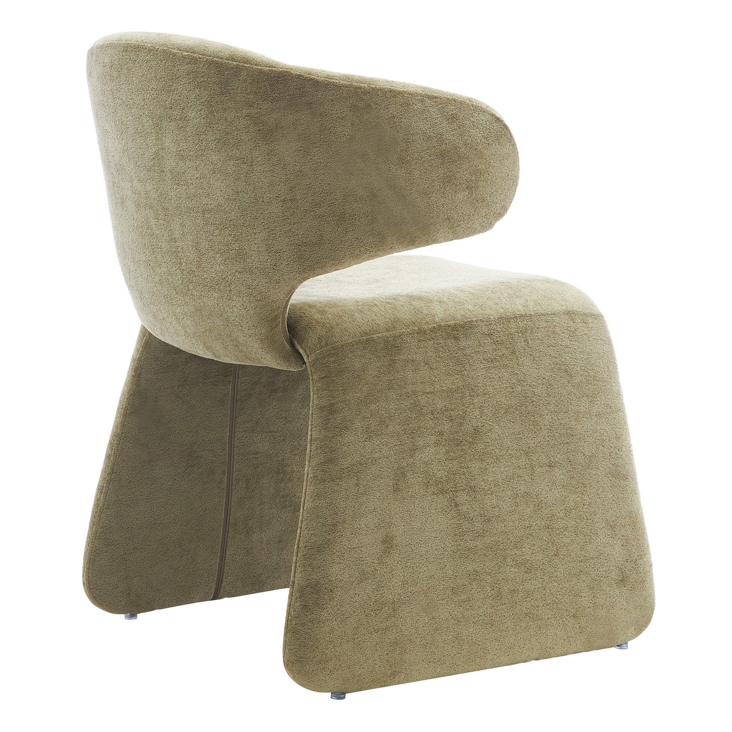 Greenbay | Modern Green Textured Fabric Wooden Dining Chairs | Set Of 2 | Green