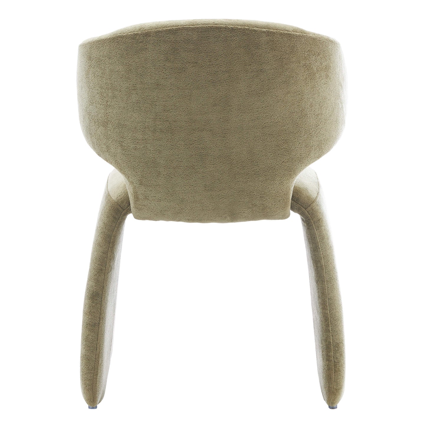Greenbay | Modern Green Textured Fabric Wooden Dining Chairs | Set Of 2 | Green