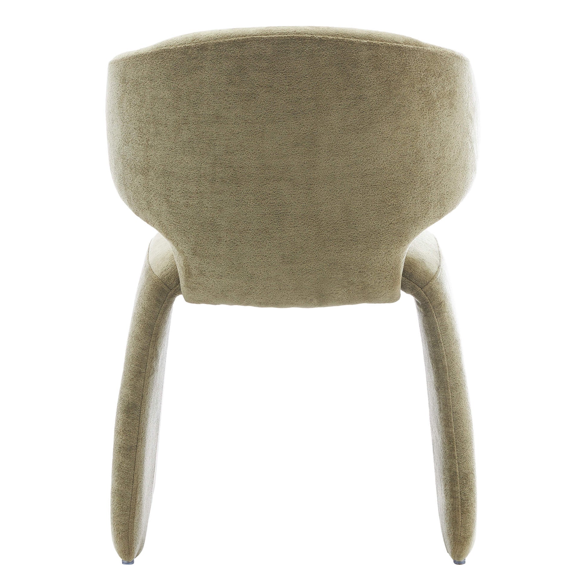 Greenbay | Modern Green Textured Fabric Wooden Dining Chairs | Set Of 2 | Green