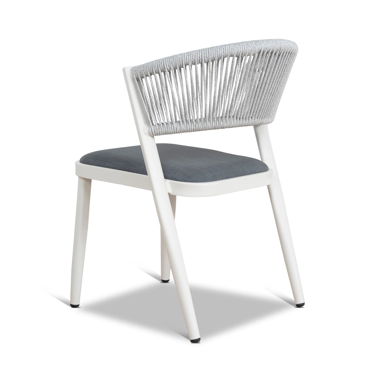 Greenhills | Coastal Metal Sand White Green Rattan Dining Chairs With Arms | Set Of 2
