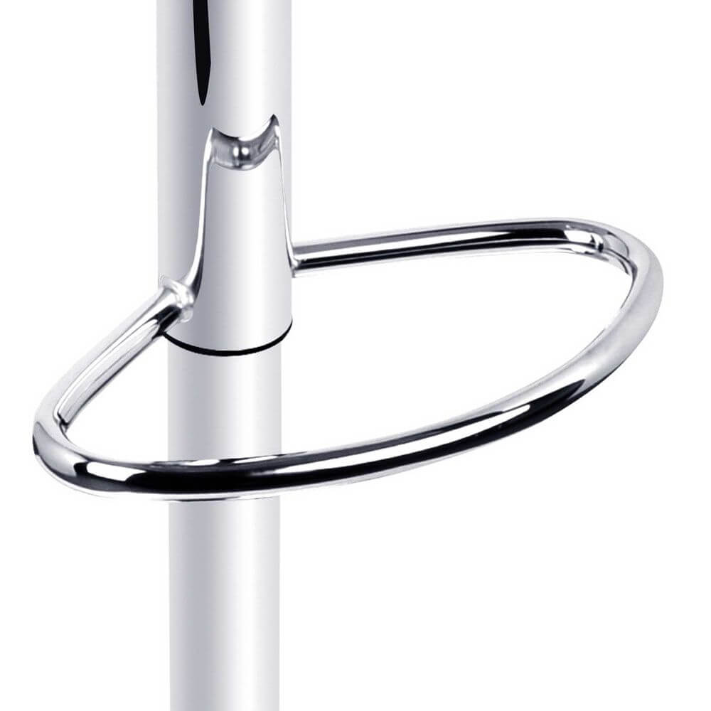 Guilderton | Contemporary Swivel Steel PU Leather Bar Stools | Set Of 2 | White