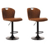 Hann | Metal Adjustable Modern PU Leather Bar Stools | Set Of 2