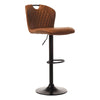 Hann | Metal Adjustable Modern PU Leather Bar Stools | Set Of 2