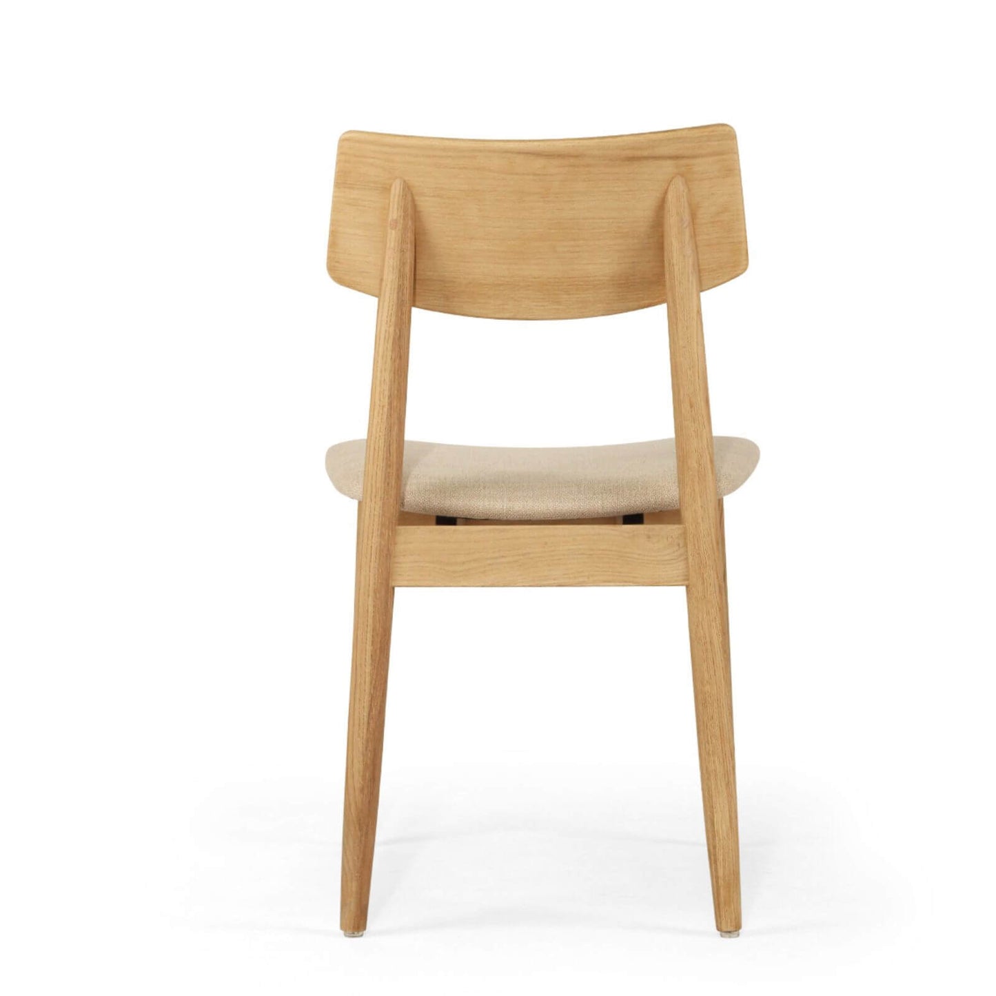 Hann | Scandinavian Coastal Fabric Natural Walnut Wooden Dining Chairs | Natural