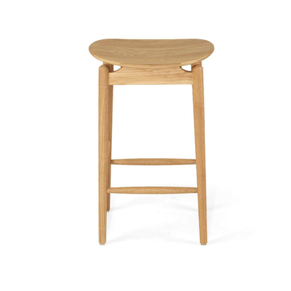 Hann | Scandinavian Coastal Natural Wooden Backless Bar Stools | Natural